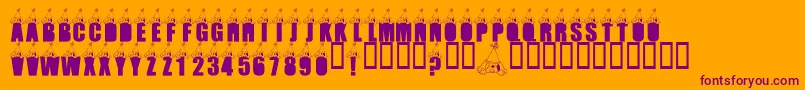 LmsLookingForBluesClues Font – Purple Fonts on Orange Background