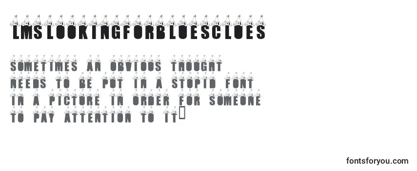 Review of the LmsLookingForBluesClues Font