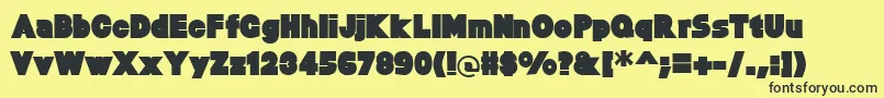 BaltarExtraHeavy Font – Black Fonts on Yellow Background