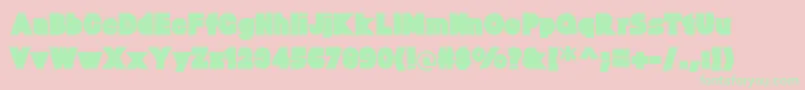 BaltarExtraHeavy Font – Green Fonts on Pink Background