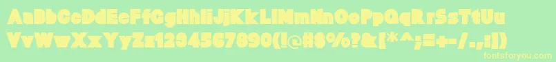 BaltarExtraHeavy Font – Yellow Fonts on Green Background