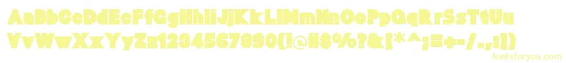 BaltarExtraHeavy Font – Yellow Fonts on White Background