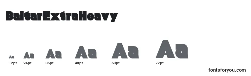 BaltarExtraHeavy Font Sizes