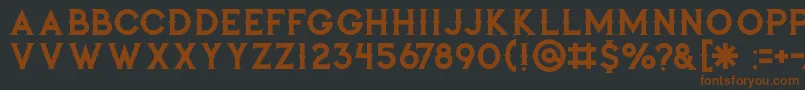 Шрифт Jibrilregular – коричневые шрифты на чёрном фоне