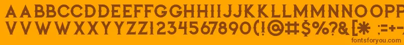 Jibrilregular Font – Brown Fonts on Orange Background