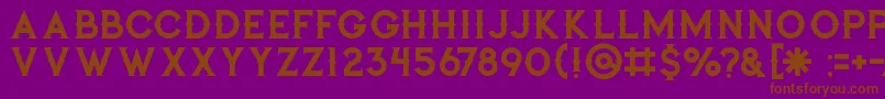 Jibrilregular Font – Brown Fonts on Purple Background
