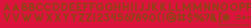 Jibrilregular Font – Brown Fonts on Red Background