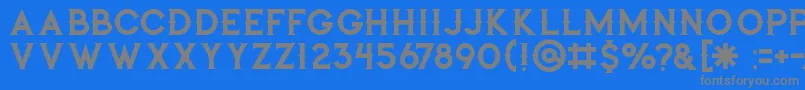 フォントJibrilregular – 青い背景に灰色の文字
