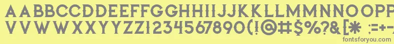Jibrilregular Font – Gray Fonts on Yellow Background
