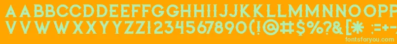 Jibrilregular Font – Green Fonts on Orange Background