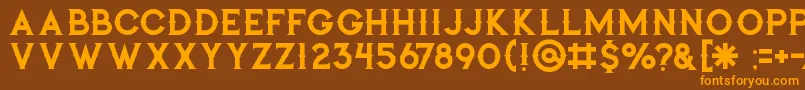 Jibrilregular Font – Orange Fonts on Brown Background