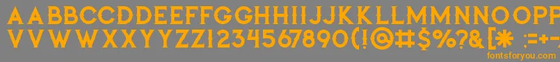 Jibrilregular-Schriftart – Orangefarbene Schriften auf grauem Hintergrund