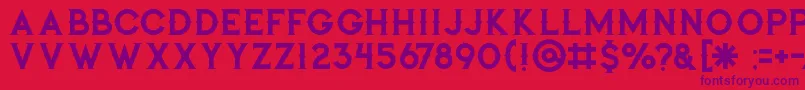 Jibrilregular Font – Purple Fonts on Red Background