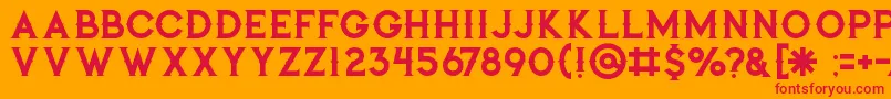Jibrilregular Font – Red Fonts on Orange Background