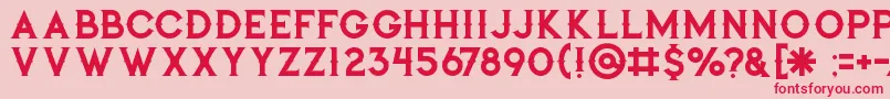 Jibrilregular-Schriftart – Rote Schriften auf rosa Hintergrund