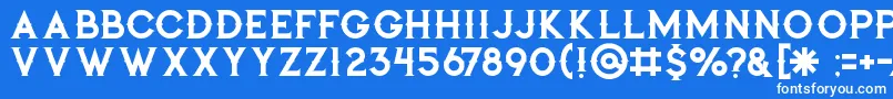 Jibrilregular Font – White Fonts on Blue Background