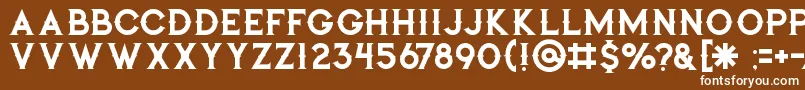 Jibrilregular Font – White Fonts on Brown Background