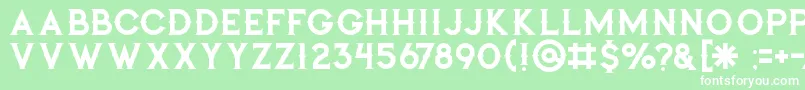 Jibrilregular Font – White Fonts on Green Background