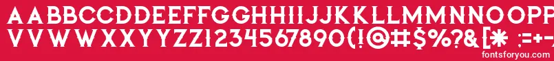 フォントJibrilregular – 赤い背景に白い文字