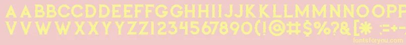 Jibrilregular Font – Yellow Fonts on Pink Background