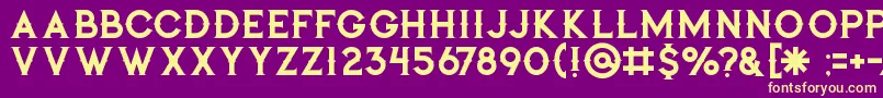 Jibrilregular Font – Yellow Fonts on Purple Background