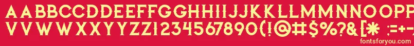 Jibrilregular Font – Yellow Fonts on Red Background