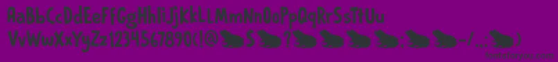 DkPrinceFrog Font – Black Fonts on Purple Background