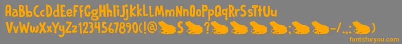 DkPrinceFrog Font – Orange Fonts on Gray Background