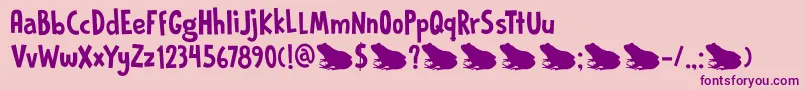 DkPrinceFrog Font – Purple Fonts on Pink Background