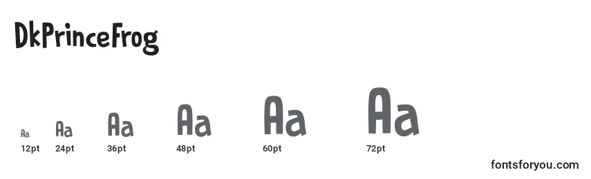 DkPrinceFrog Font Sizes