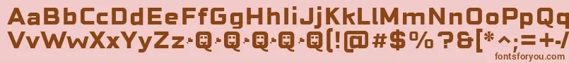 Police CuatraBold – polices brunes sur fond rose