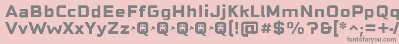 CuatraBold Font – Gray Fonts on Pink Background