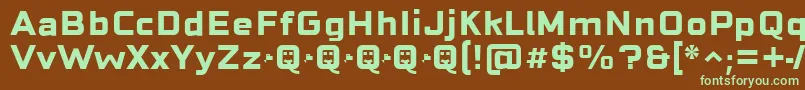 Шрифт CuatraBold – зелёные шрифты на коричневом фоне