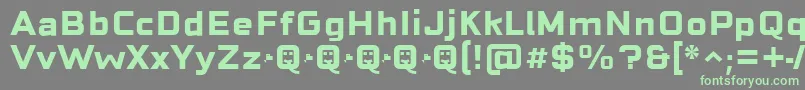 CuatraBold-fontti – vihreät fontit harmaalla taustalla