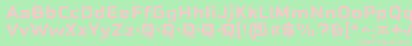 CuatraBold Font – Pink Fonts on Green Background