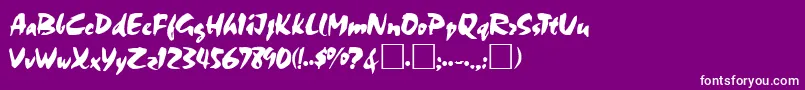 CurtisRegular-Schriftart – Weiße Schriften auf violettem Hintergrund