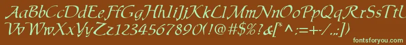 PaulperRegular Font – Green Fonts on Brown Background