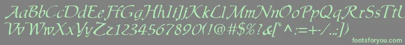 PaulperRegular Font – Green Fonts on Gray Background