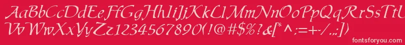 PaulperRegular Font – Pink Fonts on Red Background