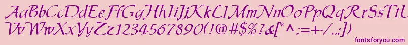 PaulperRegular Font – Purple Fonts on Pink Background