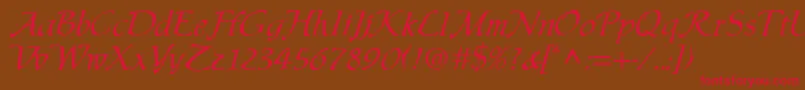 PaulperRegular Font – Red Fonts on Brown Background