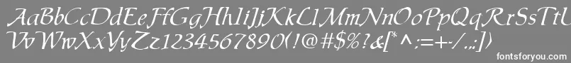 フォントPaulperRegular – 灰色の背景に白い文字