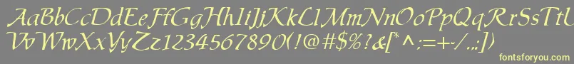 PaulperRegular Font – Yellow Fonts on Gray Background