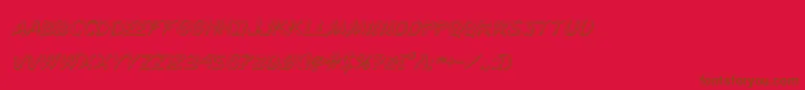 Flesheating3Dital Font – Brown Fonts on Red Background