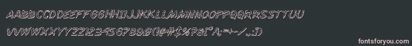 Flesheating3Dital Font – Pink Fonts on Black Background