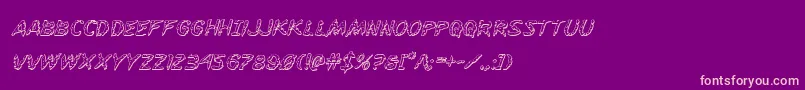 Flesheating3Dital Font – Pink Fonts on Purple Background
