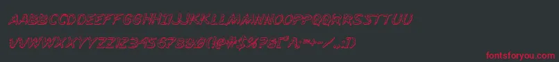 Flesheating3Dital-Schriftart – Rote Schriften auf schwarzem Hintergrund