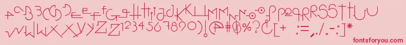 StretchedSignatureFlex Font – Red Fonts on Pink Background