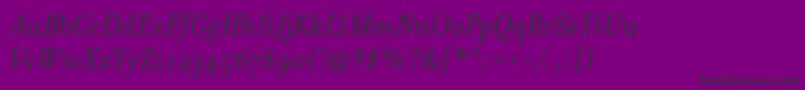 FilosofiaCyrWebItalic Font – Black Fonts on Purple Background