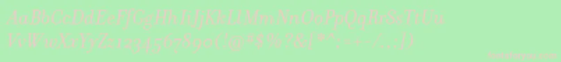 FilosofiaCyrWebItalic Font – Pink Fonts on Green Background